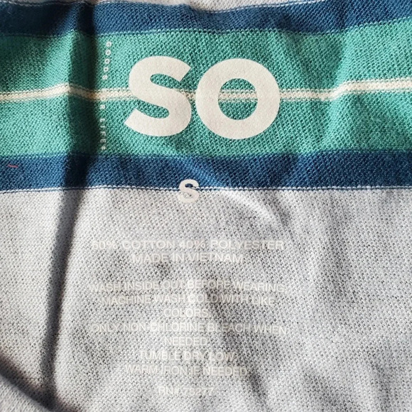 SO | Essential Crewneck Long Sleeve T-Shirt in Blue Stripe sz Various - Picture 4 of 9